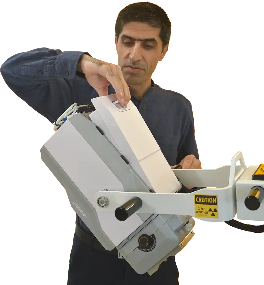 Die Batterie des SIUI Röntgengenerators ist abnehmbar