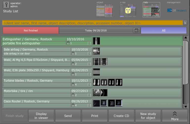 Extensive search functions and display of the results list. Complex test sequences can also be saved as macros and do not have to be planned individually.