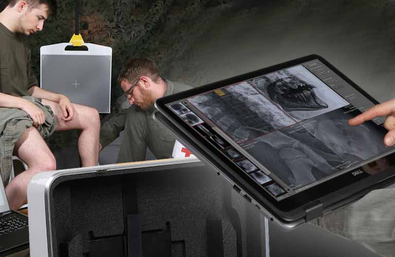 The notebook can easily be removed from its secured location within the case for use in an optimal ergonomic position or as a tablet during presentations