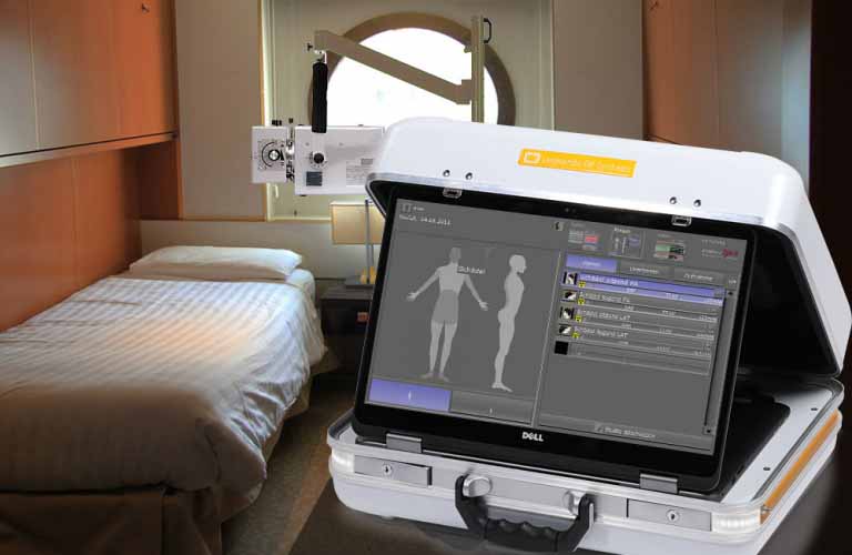 With the X-ray suitcase you can provide both passengers and crew members on board with the best possible medical X-ray care in an emergency