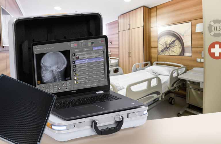 One of world‘s lightest portable X-ray systems for mobile use in medical emergencies