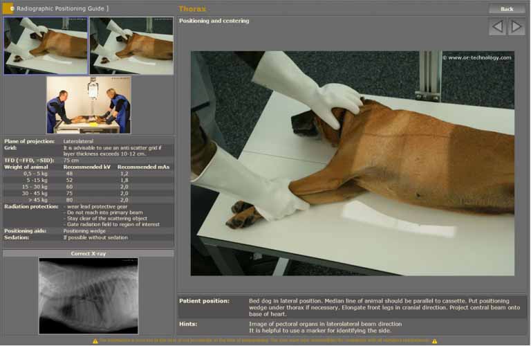dicomPACS DX-R acquisition and diagnostic software with the integrated X-ray positioning guide
