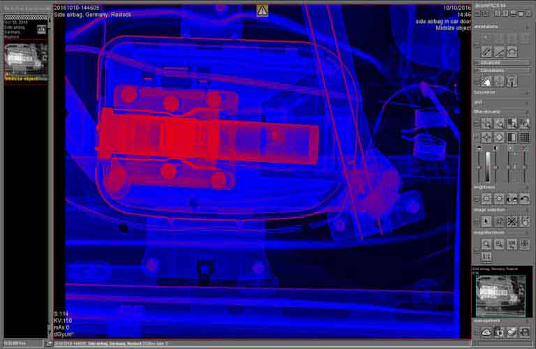 dicondePACS DICONDE/DICOM viewing software with numerous special filters (e. g. pseudo / false color presentation)