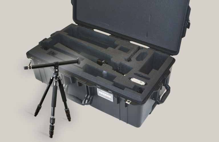 Accessory case with 2 small tripods (height up to 150 cm) incl. space for a generator