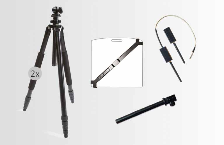 Accessory case with 2 small tripods (height up to 150 cm) incl. space for a generator