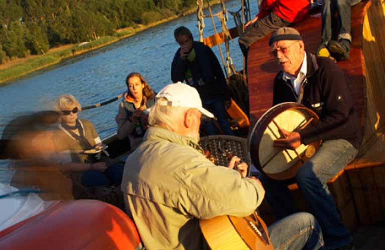 Different events like summer party & trip during the Hanse Sail are offered